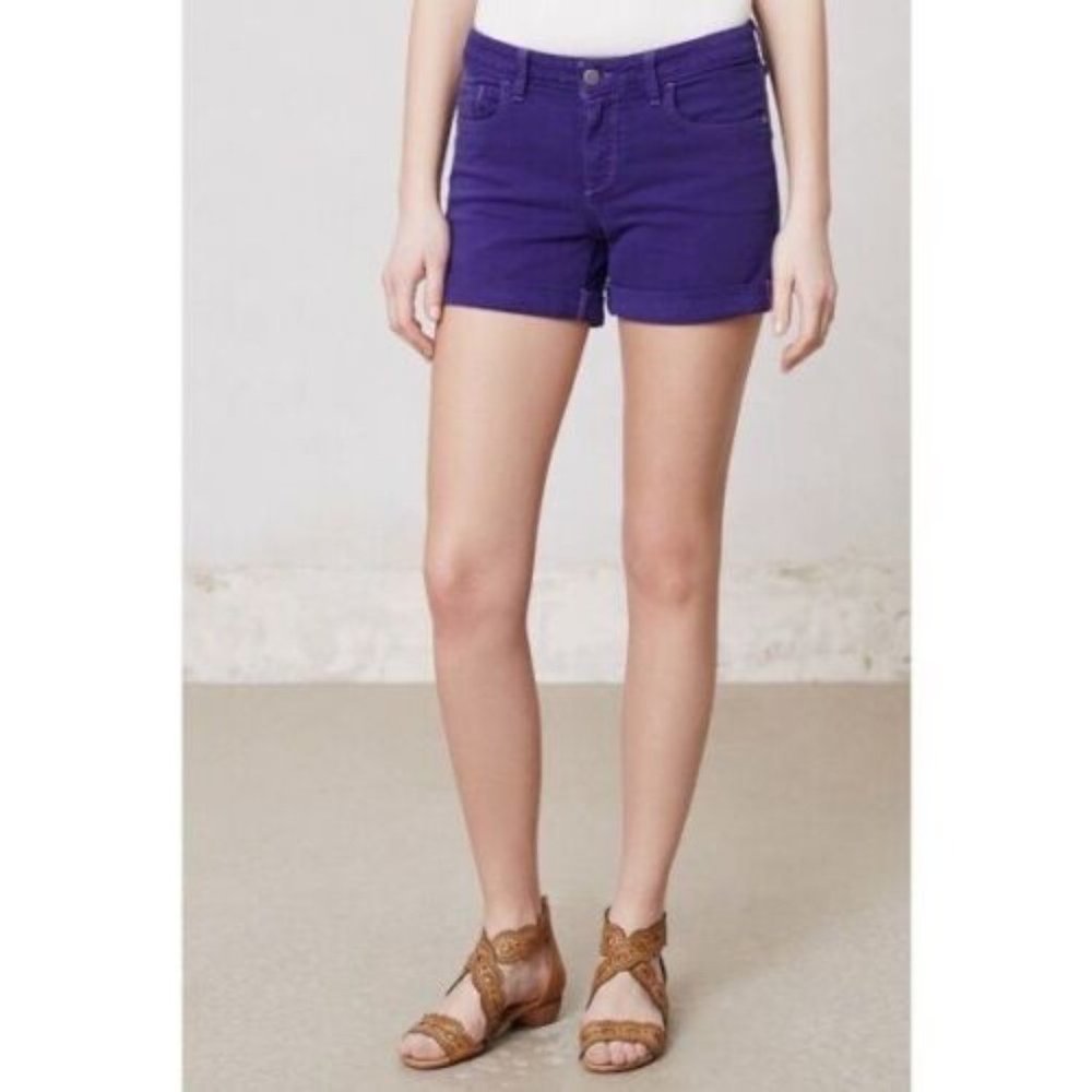 Anthropologie Pilcro and the Empress 5 Pocket Jean Shorts, Purple, Size 26